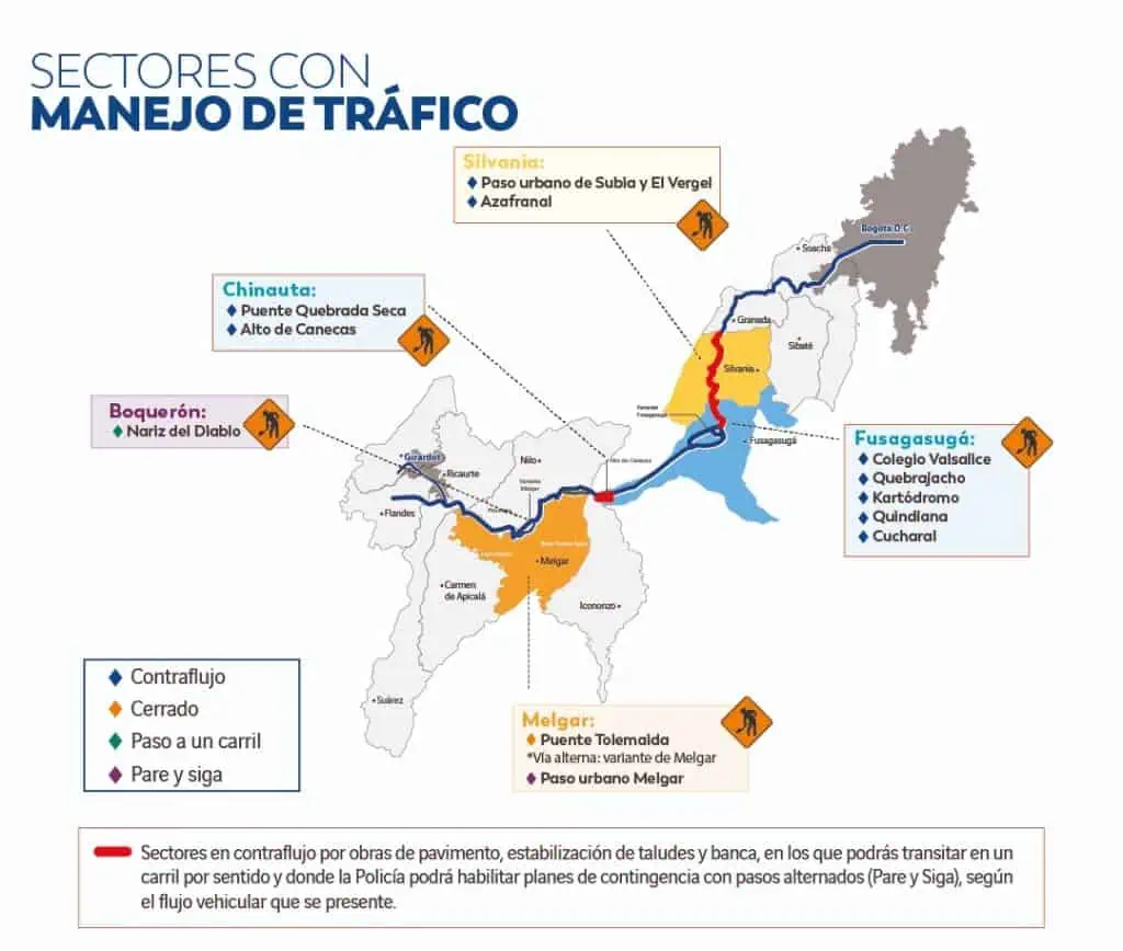 Lo que debe saber sobre la vía Bogotá-Girardot para el puente festivo de San Pedro Las obras que se adelantan en la vía Bogotá-Girardot