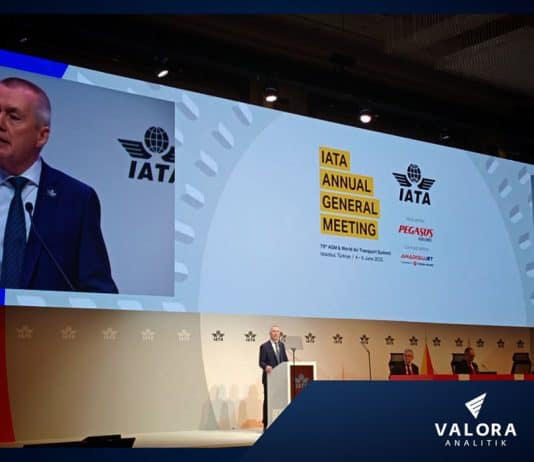Willie Walsh, director de la IATA, en la apertura de su Asamblea Anual y la World Air Transport Summit en la ciudad de Estambul, Turquía.