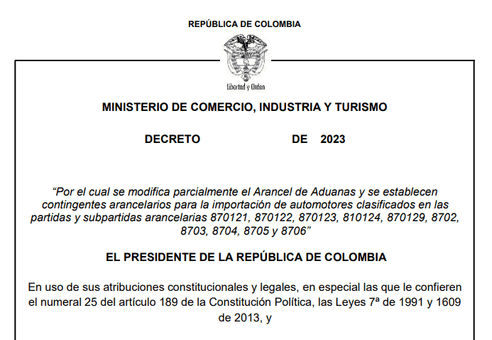 El golpe que el gobierno Petro le daría a los carros eléctricos que importa Colombia Borrador de decreto que pondría aranceles a vehículos eléctricos