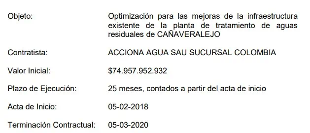 Nuevo escándalo en Emcali: Contraloría abre proceso por irregularidades en la PTAR de Cañaveralejo Contrato optimización PTAR de Cañaveralejo