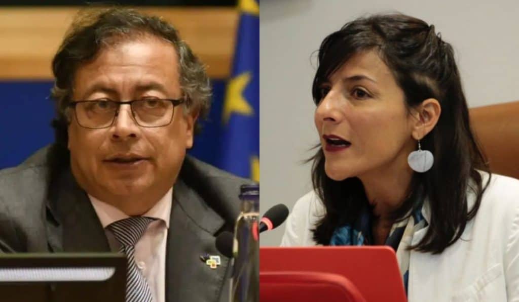 Presidente Gustavo Petro y la ministra Irene Vélez