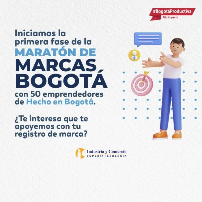 'Maratón de Marcas': Convocatoria abierta brinda financiamiento para registro de marca Maratón de marcas Bogotá