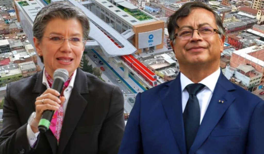 Claudia López y Gustavo Petro sobre el metro de Bogotá