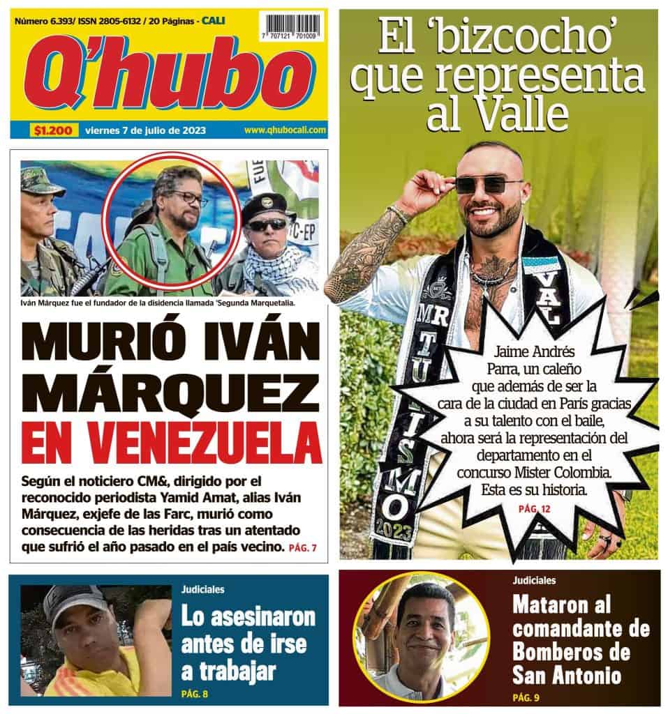Última portada del Q'Hubo Cali