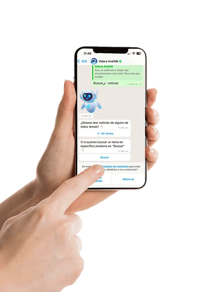 Valeria: el bot noticioso para WhatsApp de Valora Analitik