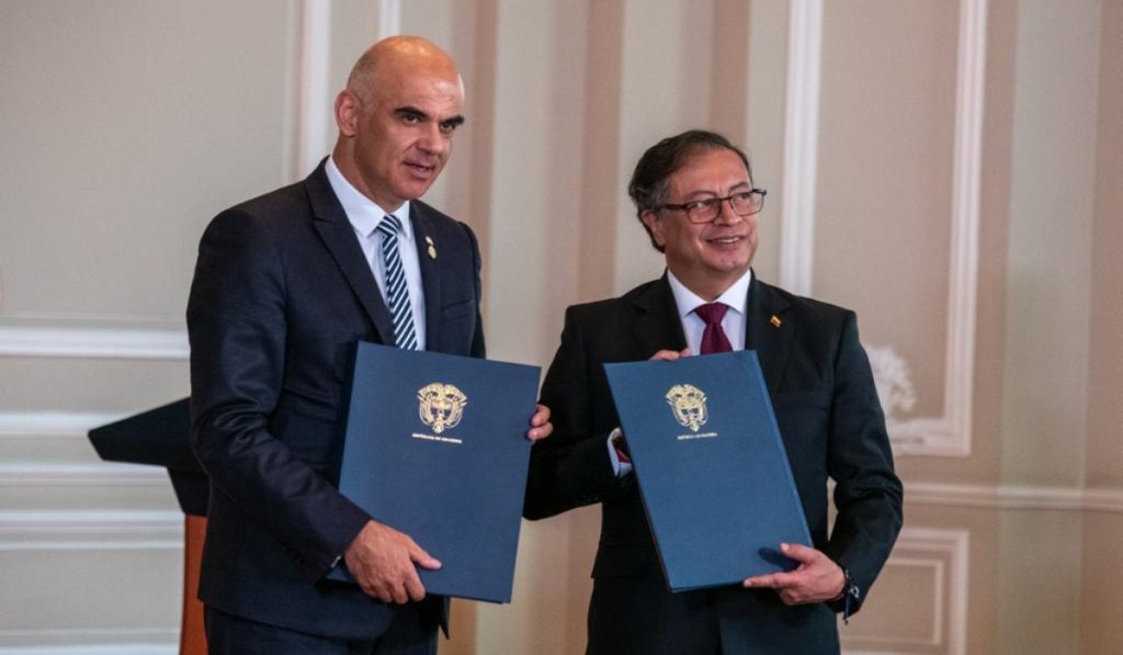 Culmina visita del presidente de Suiza a Colombia