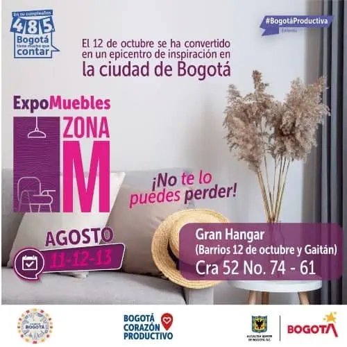 Bogotá Despierta 12 de agosto: así funcionará la jornada de comercio extendido ExpoMuebles ZonaM