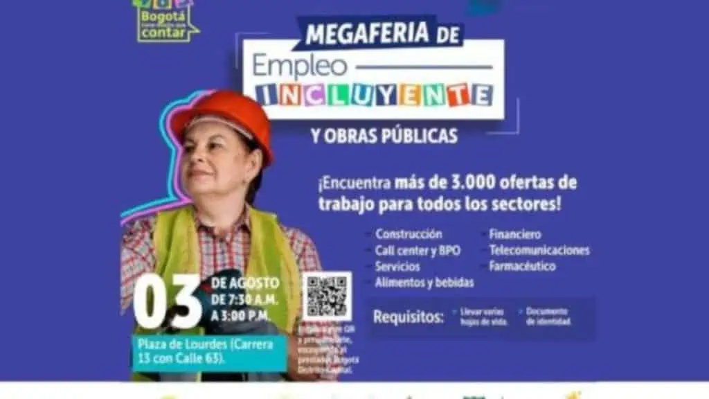 Feria de empleo en Bogotá: habrá más de 3.000 ofertas de trabajo Feria de empleo en Bogotá