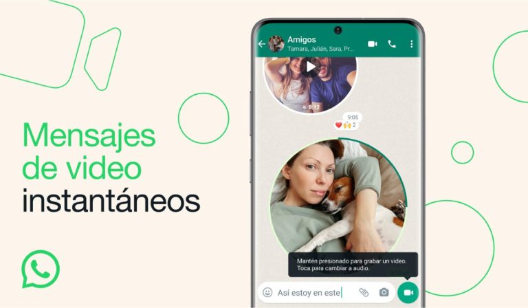 Videos instantáneos para que informe eventos de su día a día con sus contactos.