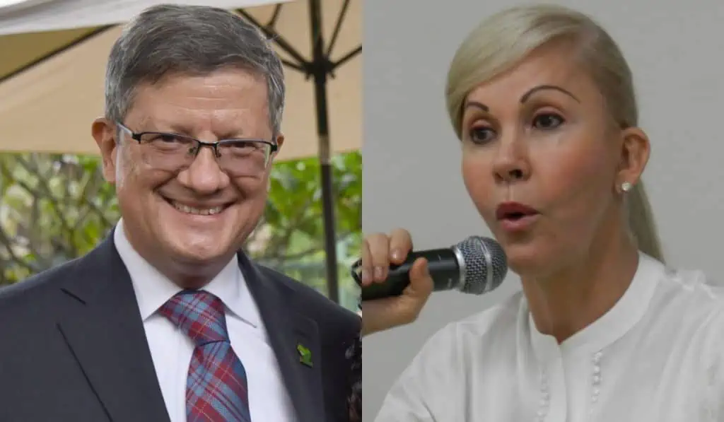 Así va la intención de voto para gobernaciones de Antioquia y Valle del Cauca Luis Fernando Suárez y Dilian Francisca Toro, candidatos a Gobernación de Antioquia y Valle