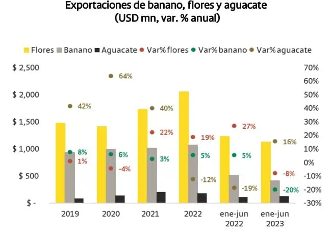 PIB agropecuario de Colombia en 2023 dependerá del comportamiento de café Exportaciones del agro en Colombia