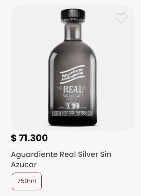 Además del rojo, azul y verde, la FLA vende Aguardiente Antioqueño Real.