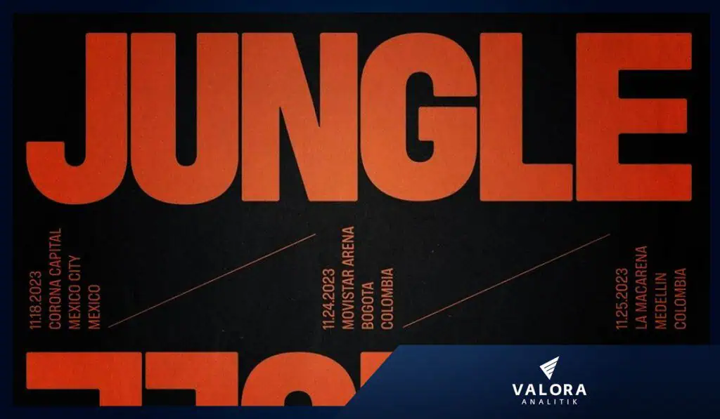 Jungle volverá a Colombia este 2023: precios de boletería Jungle brindará conciertos en Colombia este 2023.