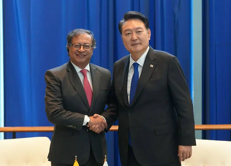 Reforma agraria: tema central del encuentro entre Petro y Corea del Sur en Nueva York Presidente Gustavo Petro y presidente de Corea del Sur
