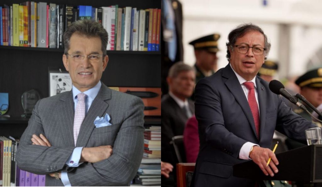 Javier Díaz, presidente de Analdex, y el presidente Gustavo Petro