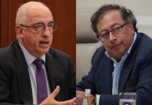 Leonardo Villar del Banco de la República y presidente Gustavo Petro