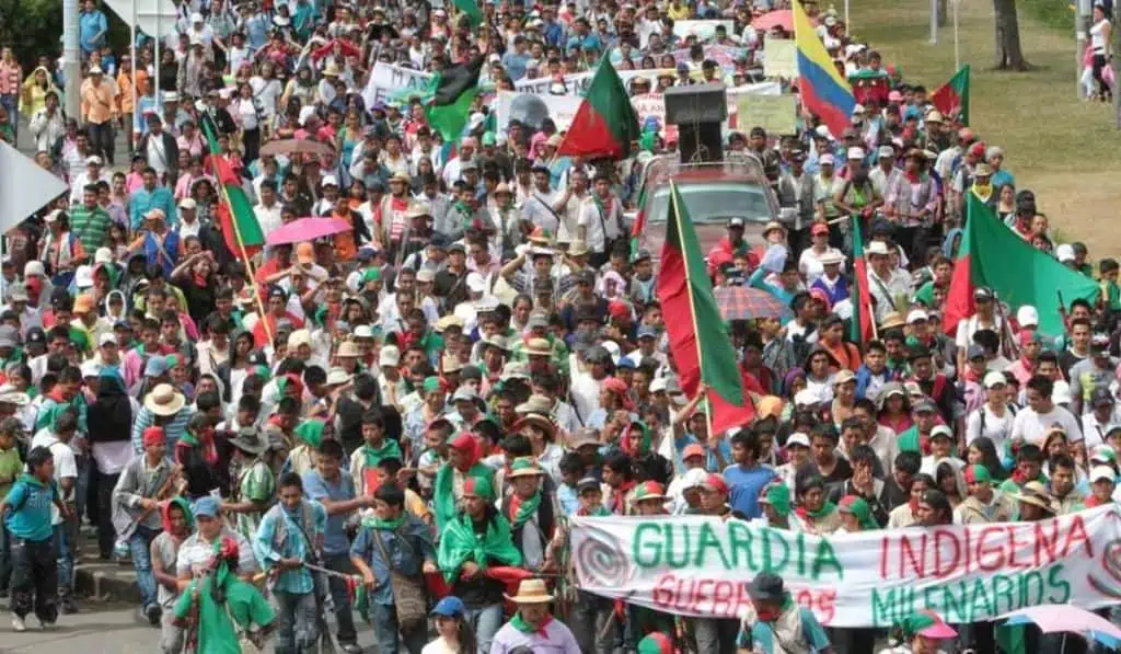 Marchas en Bogotá: Minga indígena llega para unirse a la movilización este 27 de septiembre Minga indígena