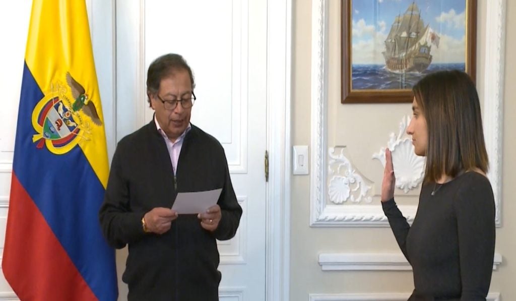 Presidente Gustavo Petro posesiona a Laura Sarabia como directora de Prosperidad Social. Foto_ Presi