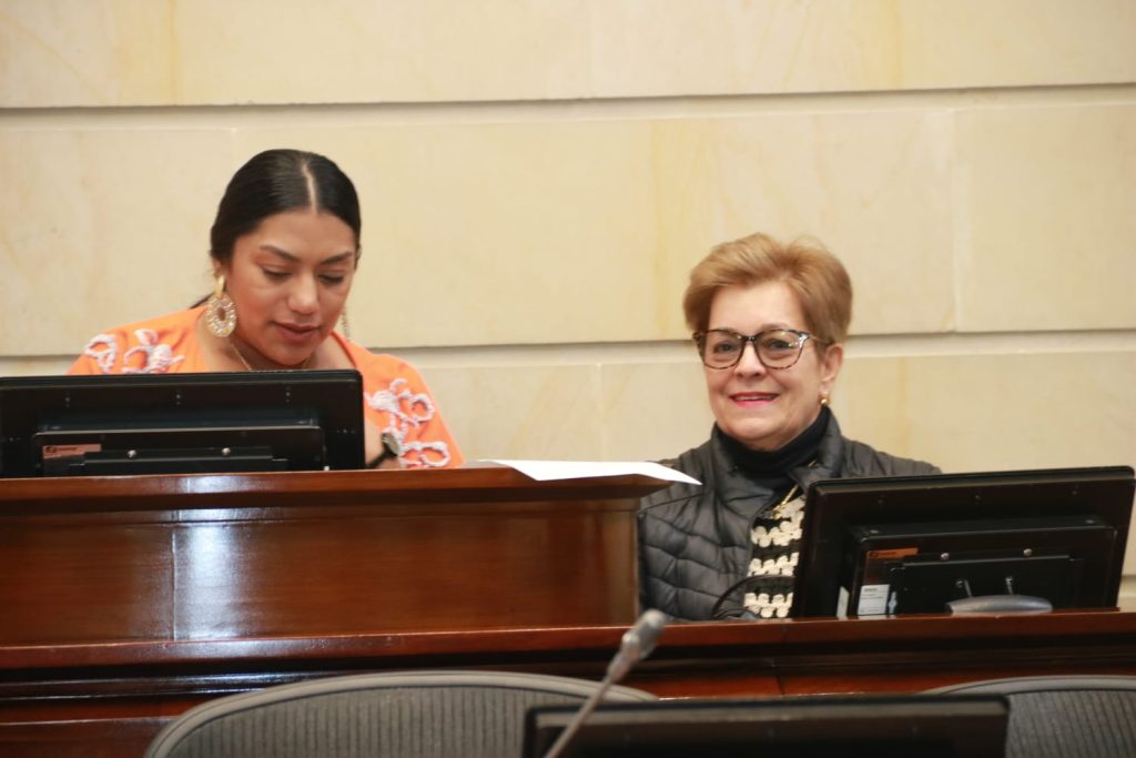 MinTrabajo Gloría Inés Ramírez, en audiencia de reforma pensional. Foto: MinTrabajo.