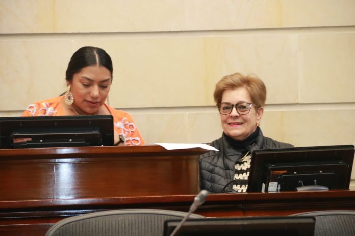 Reforma-pensional MinTrabajo Gloría Inés Ramírez, en audiencia de reforma pensional. Foto: MinTrabajo.