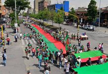 Así arrancó la marcha en Bogotá para llegar a la Plaza de Bolívar.