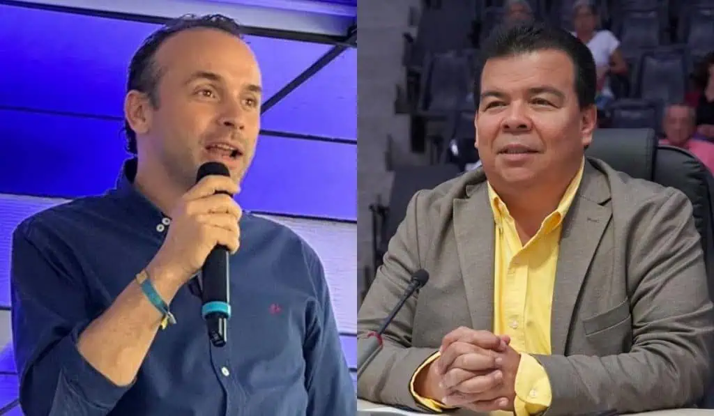 Alejandro Éder se acerca al 'Chontico' Ortiz y podría ganarle la Alcaldía de Cali Alejandro Éder y Roberto Chontico Ortiz