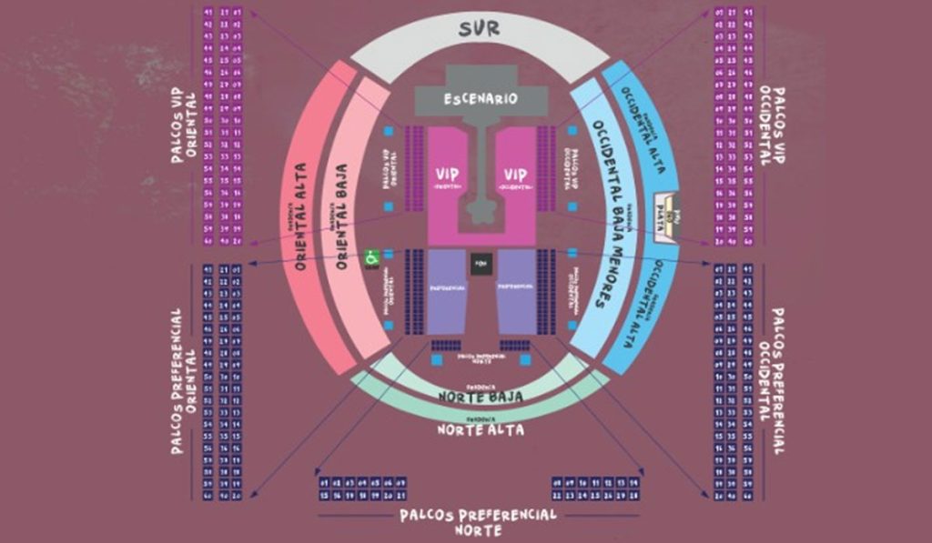 Ubicaciones para ver a Karol G en el Atanasio Girardot.