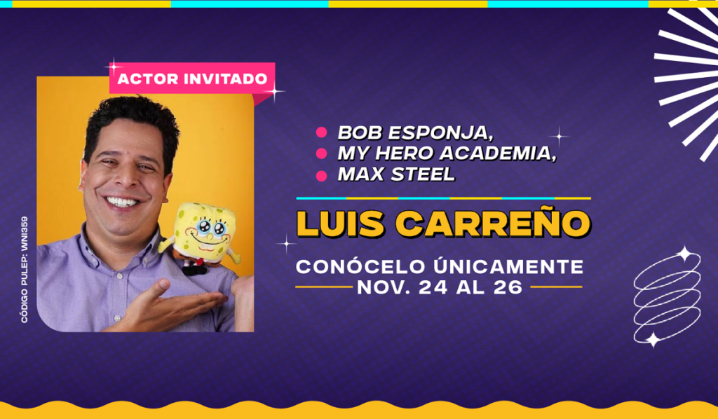 Luis Carreño, actor de doblaje. Foto: Comic Con 