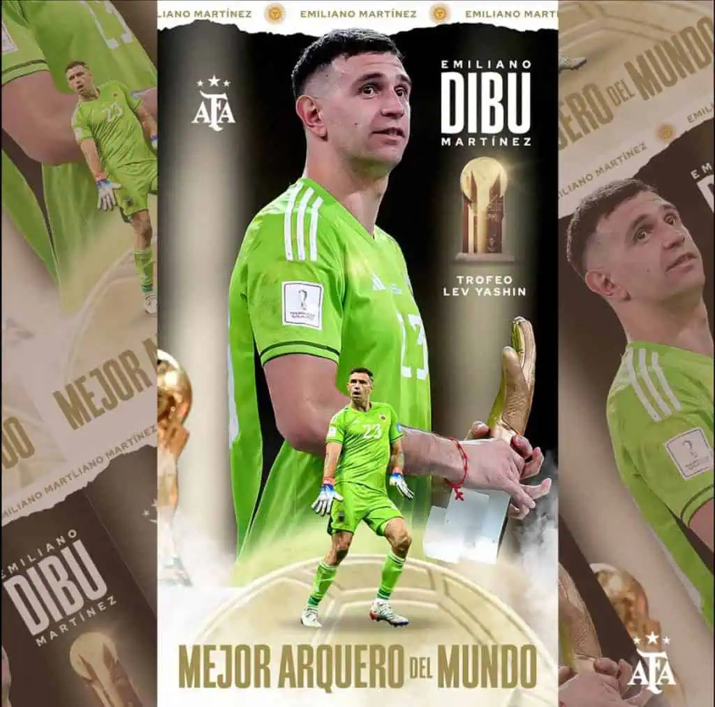 Lionel Messi, ganador del Balón de Oro por octava vez Dibu Martínez fue el mejor arquero en el mundo durante 2023.