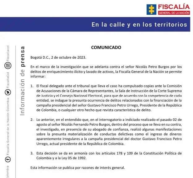 ¿Qué dijo Petro del empresario Euclides Torres y su relación con la campaña presidencial? Comunicado Fiscalía caso Petro por dineros irregulares en su campaña