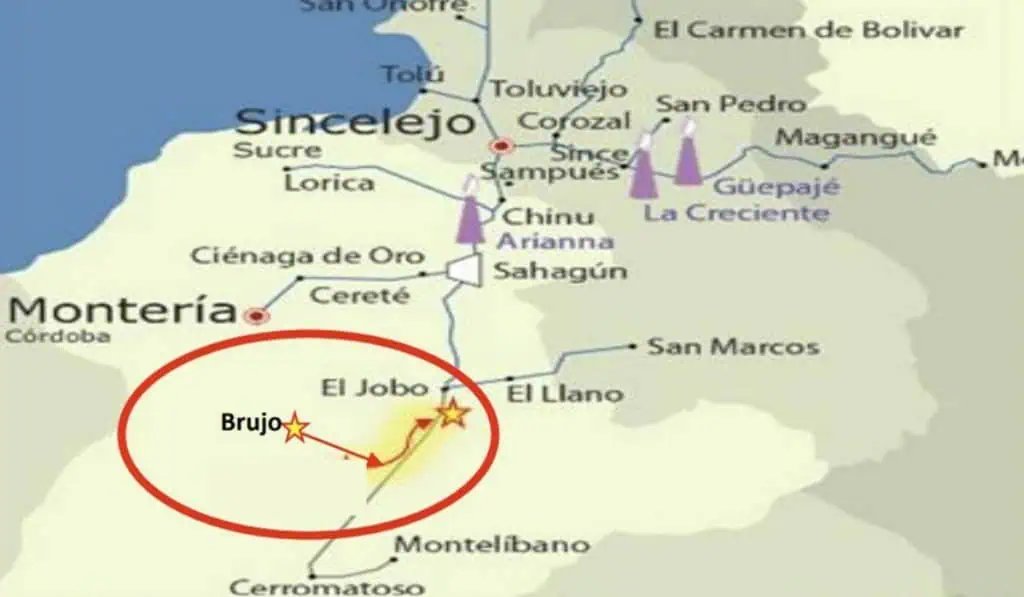 NG Energy concreta acuerdos para sacar y vender gas del Bloque Sinú-9 en Colombia Mapa de proyecto de NG Energy