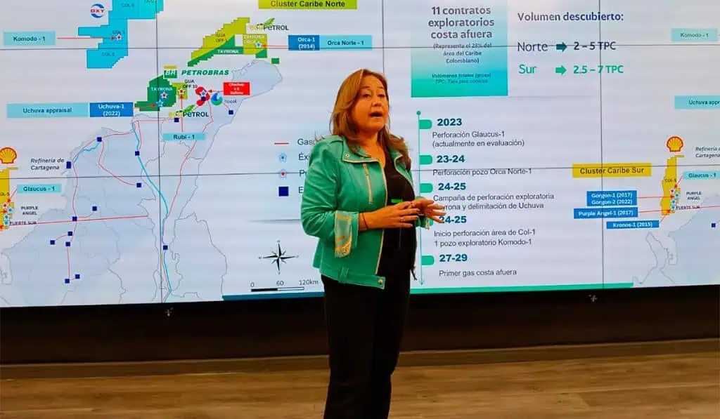 Ecopetrol inicia perforación de pozo Orca Norte-1 en el Caribe colombiano Elsa Janeth Jaimes, vicepresidenta de Exploración de Ecopetrol