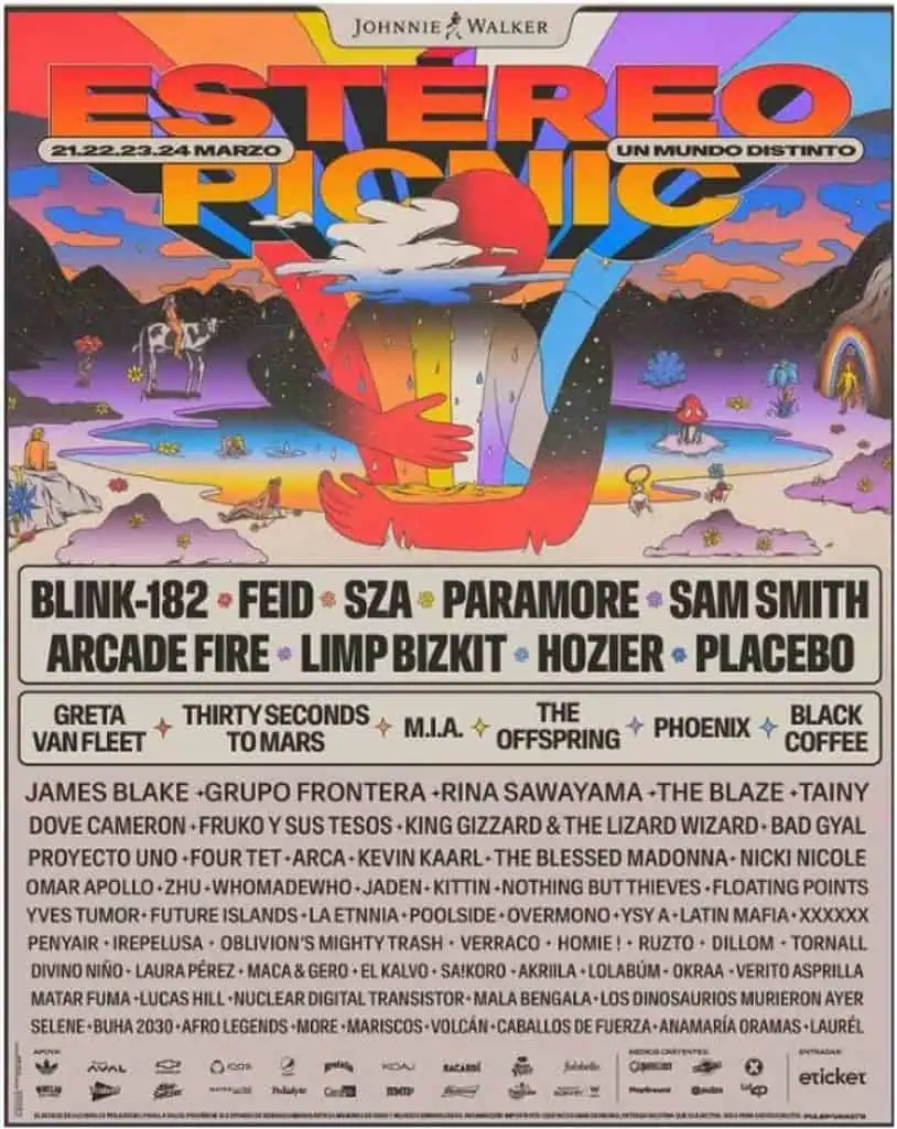 Conozca el line up oficial del Festival Estéreo Picnic 2024 y precios de combos Artistas confirmados al Estéreo Picnic 2024.