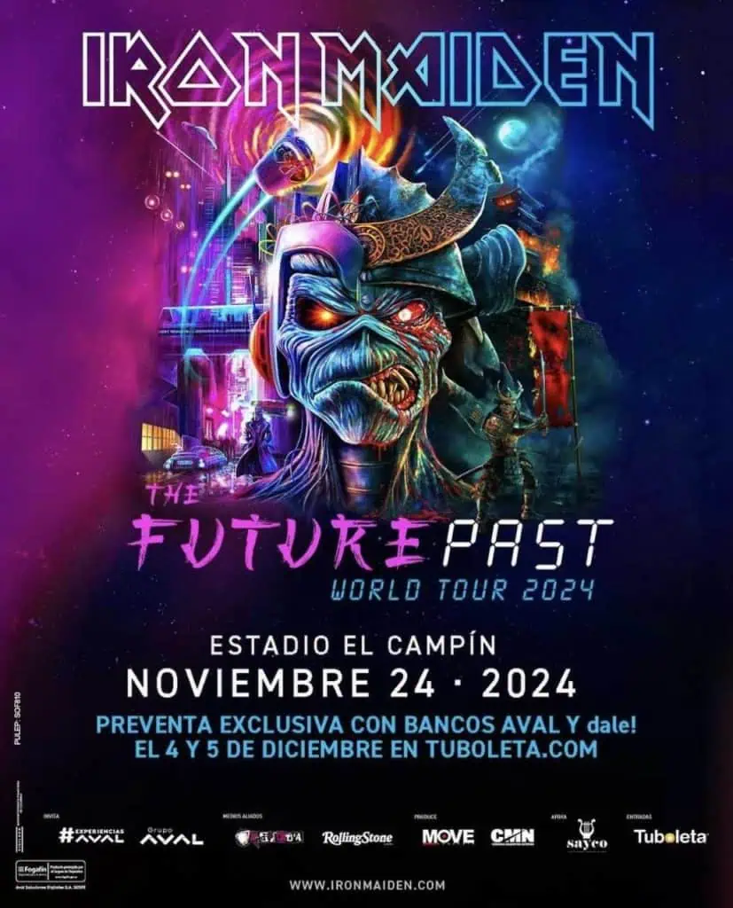 The Future Past Tour: Iron Maiden anuncia su regreso a Bogotá en el estadio El Campín The Future Past Tour de Iron Maiden