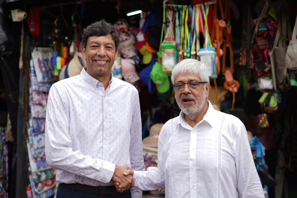 Presidente de Davivienda Javier y ministro de Comercio German Umaña.