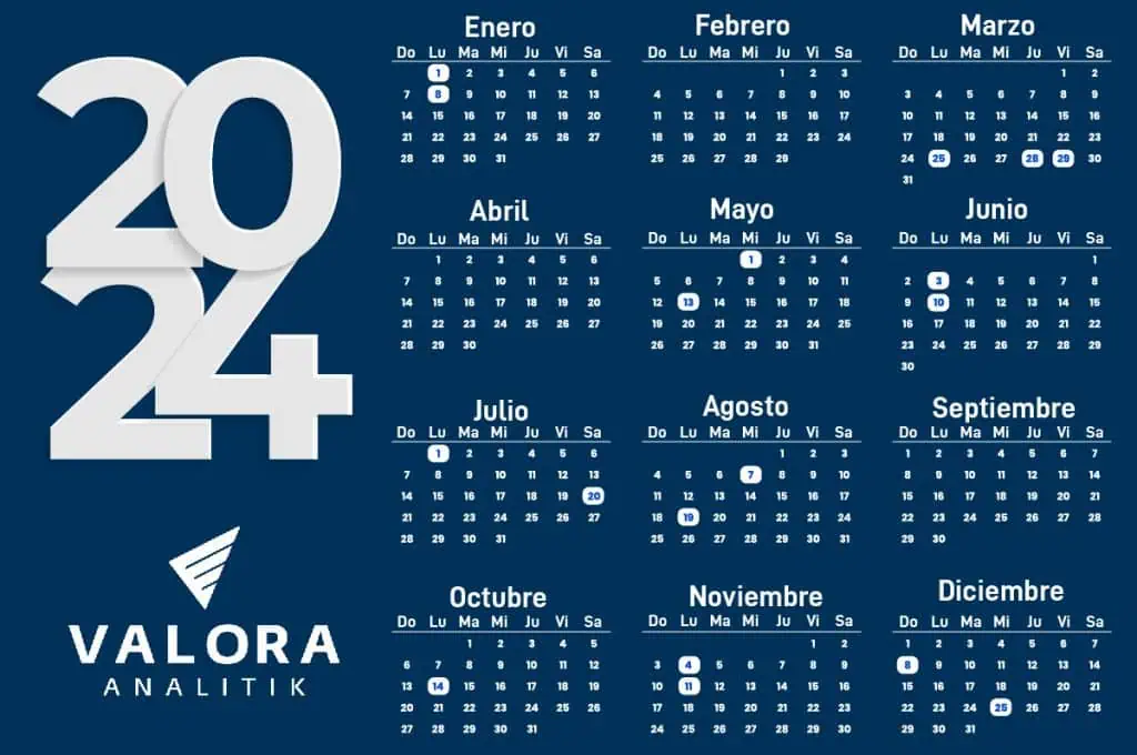 Días festivos en Colombia para el 2024: esta es la lista completa Calendario con días festivos en Colombia para el 2024
