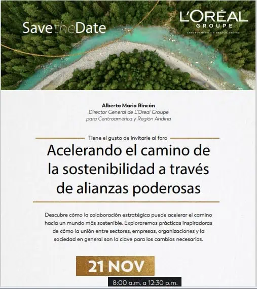 Nuevos aliados en el foro L'Oréal sobre sostenibilidad el 21 de noviembre en Bogotá Sostenibilidad de L´Oréal