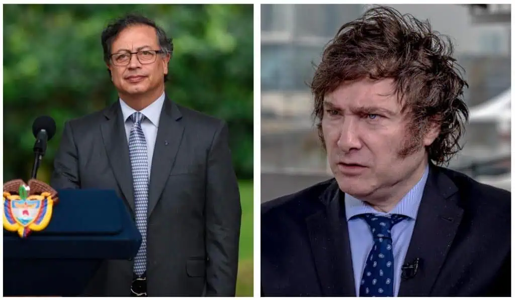 Petro respalda a Massa para elecciones presidenciales de Argentina y desacredita a Milei Gustavo Petro y Javier Milei