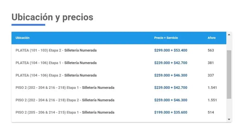 Estos son los precios de boletería para ver a Mon Laferte en Bogotá Valores para ver a Mon Laferte en 2024 en Colombia.