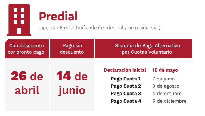 Este es el calendario tributario de 2024 para Bogotá Fechas impuesto predial