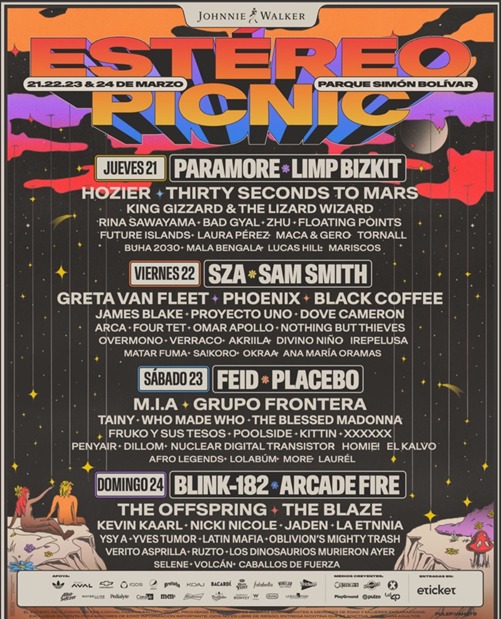 Conozca el lineup por días del Festival Estéreo Picnic 2024