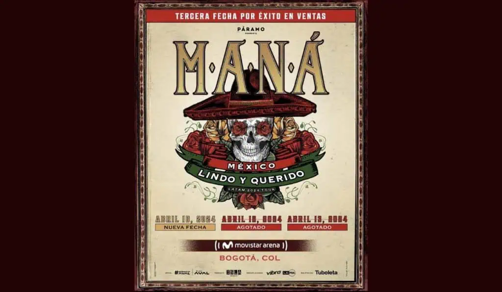 Maná tendrá tercera fecha en Bogotá en abril de 2024: estas son las fechas de la preventa Tercera fecha para ver a Maná en Bogotá.