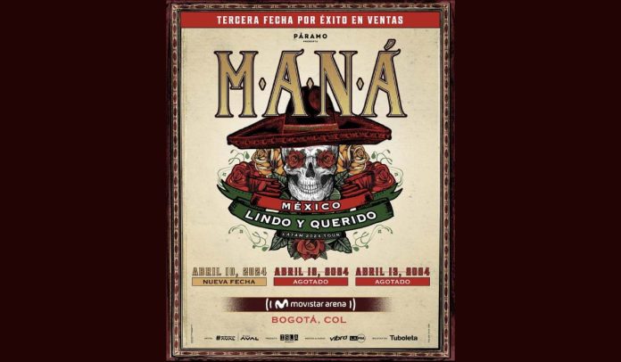 Tercera fecha para ver a Maná en Bogotá.