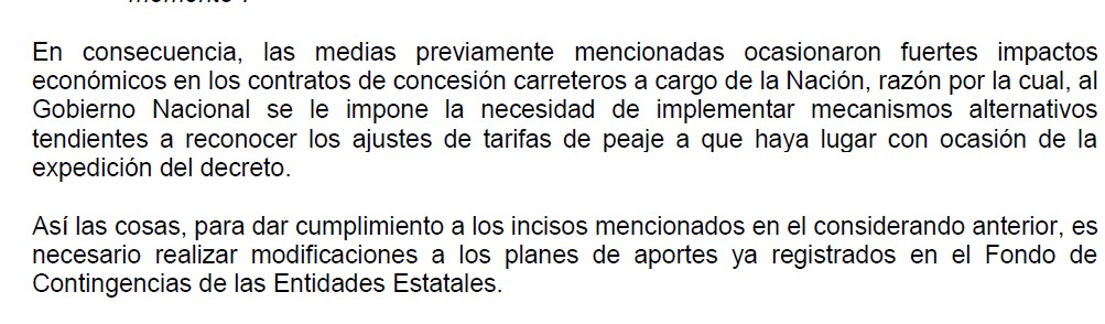 Congelar tarifas de peajes en Colombia según gobierno Petro
