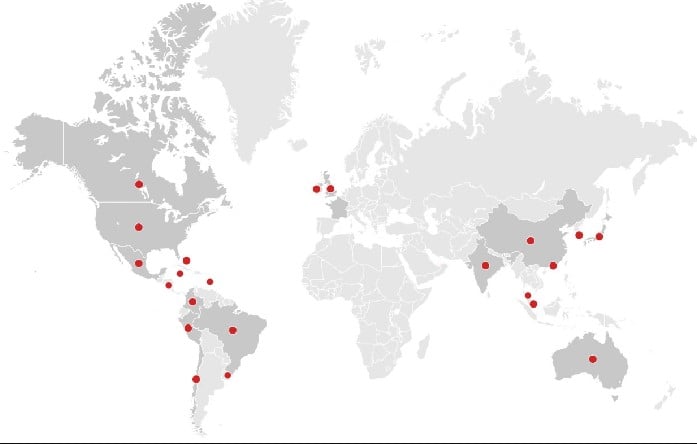 Presencia de Scotiabank en el mundo