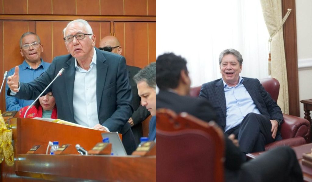 Guillermo Alfonso Jaramillo, ministro de Salud, y Bruce Mac Master, presidente de la ANDI