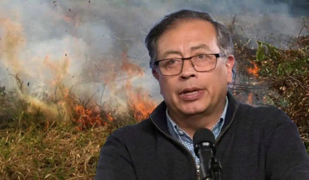 Petro declara desastre nacional en toda Colombia por El Niño e incendios Gustavo Petro e incendios en Colombia