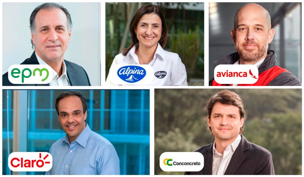 Presidentes y gerentes de EPM, Alpina, Avianca, Claro y Conconcreto