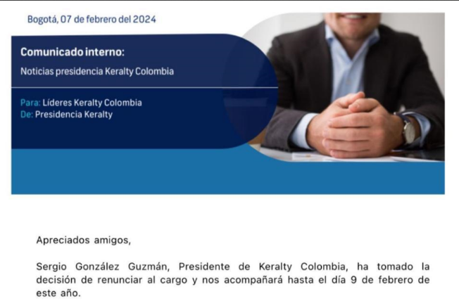 Sergio González, presidente de Keralty Colombia (dueño de Sanitas), renunció a su cargo