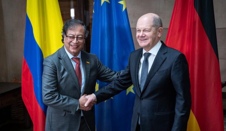 El presidente Petro y el canciller de alemán, Olaf Scholz